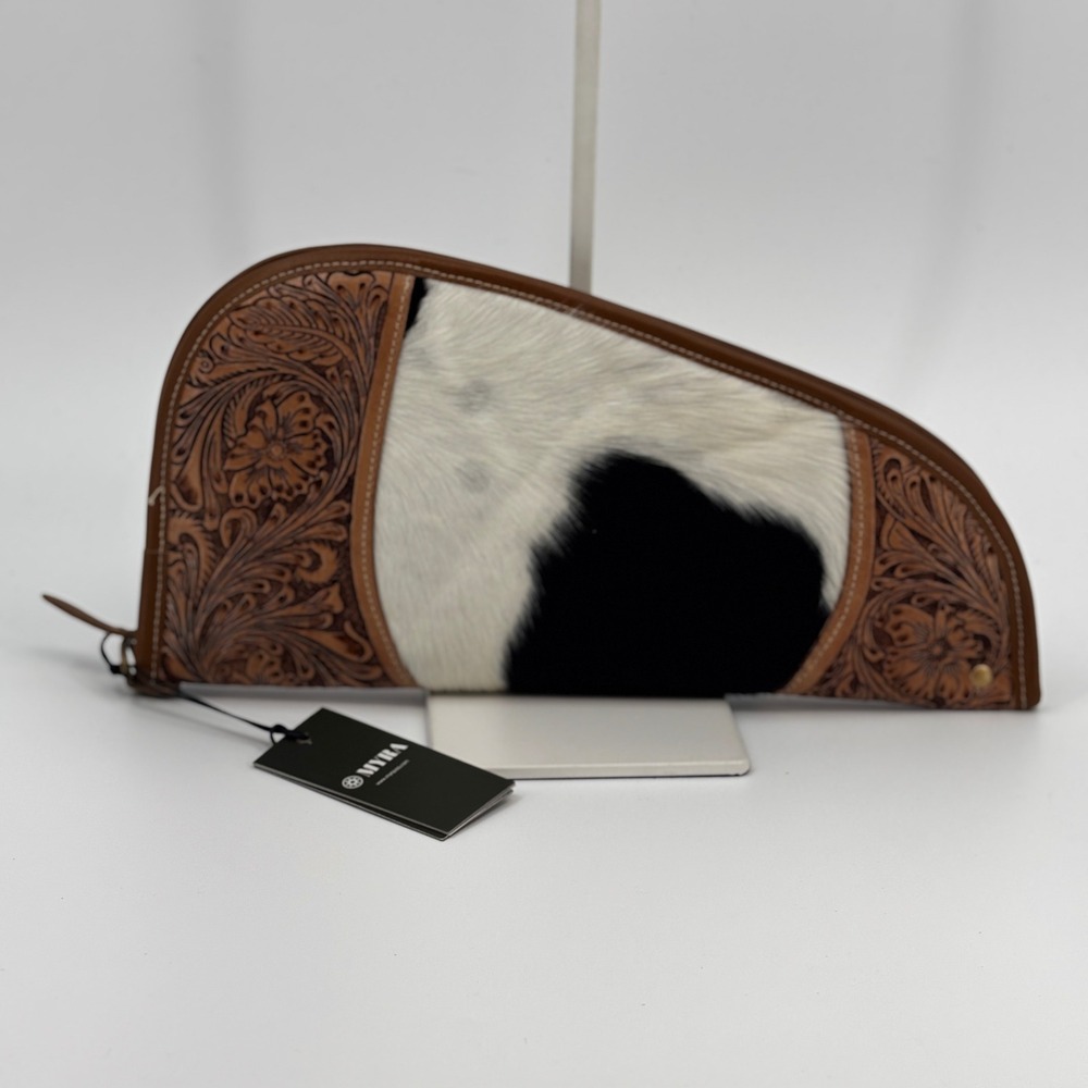 Myra Pistol Case Brown Cowhide Tooled Leather Sonoran Range S-10875 Western New‎